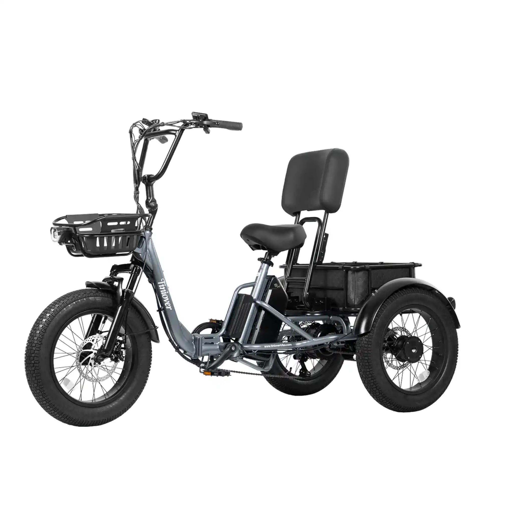 TINIOVER - Creek Pro, Electric Trike for 2 Passengers 48V 750W 20MPH