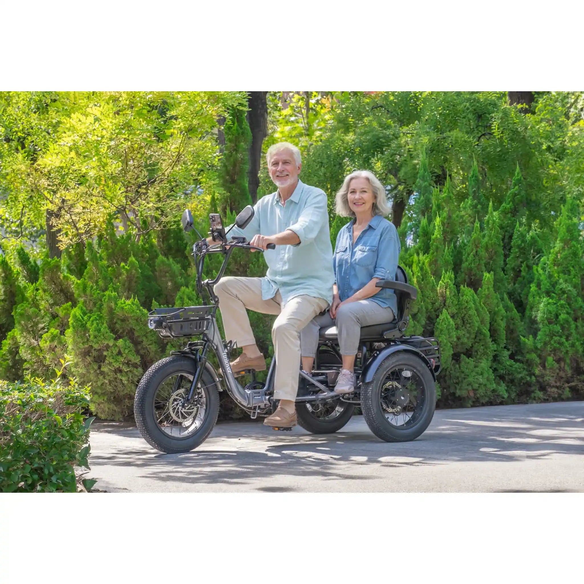 TINIOVER - Creek Pro, Electric Trike for 2 Passengers 48V 750W 20MPH