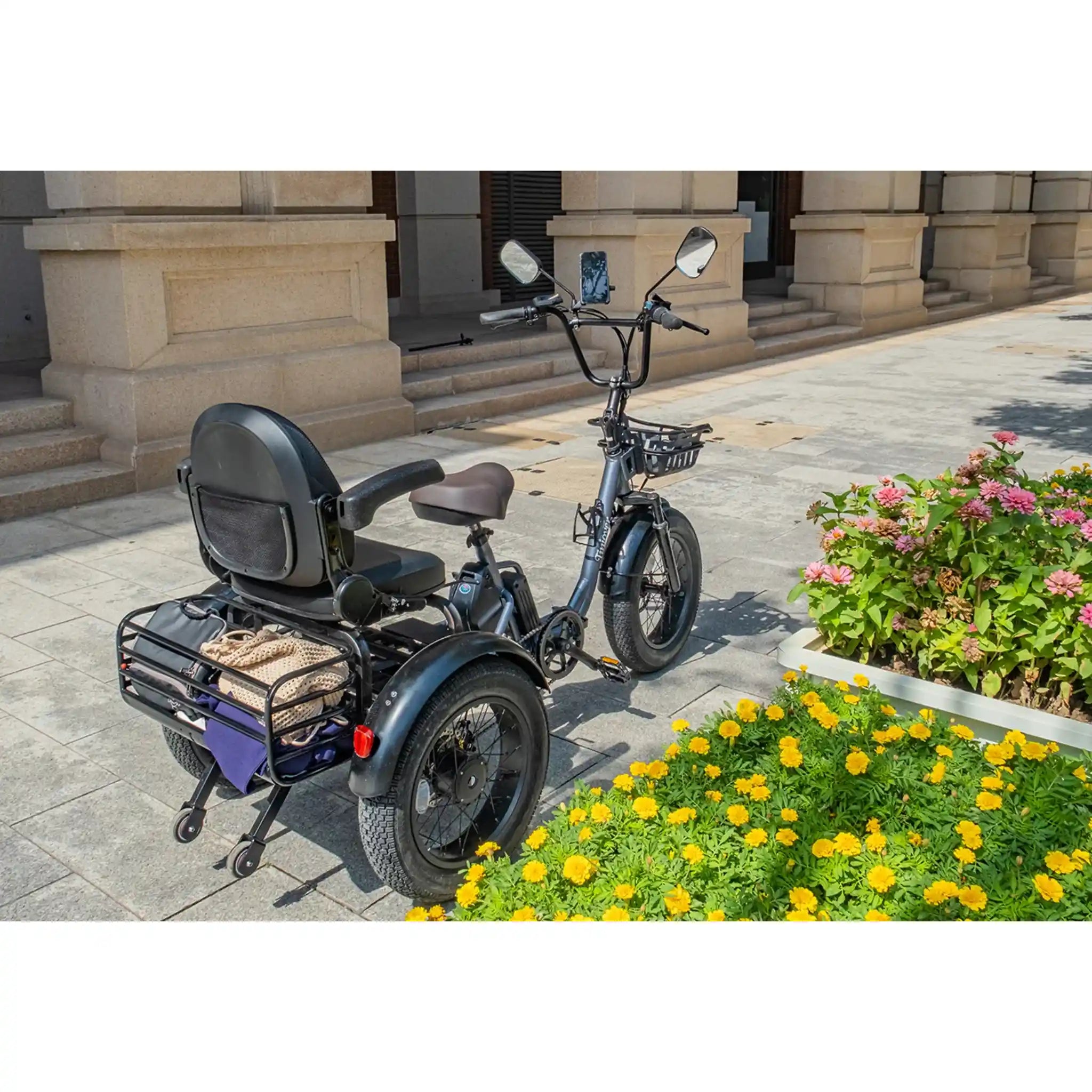 TINIOVER - Creek Pro, Electric Trike for 2 Passengers 48V 750W 20MPH