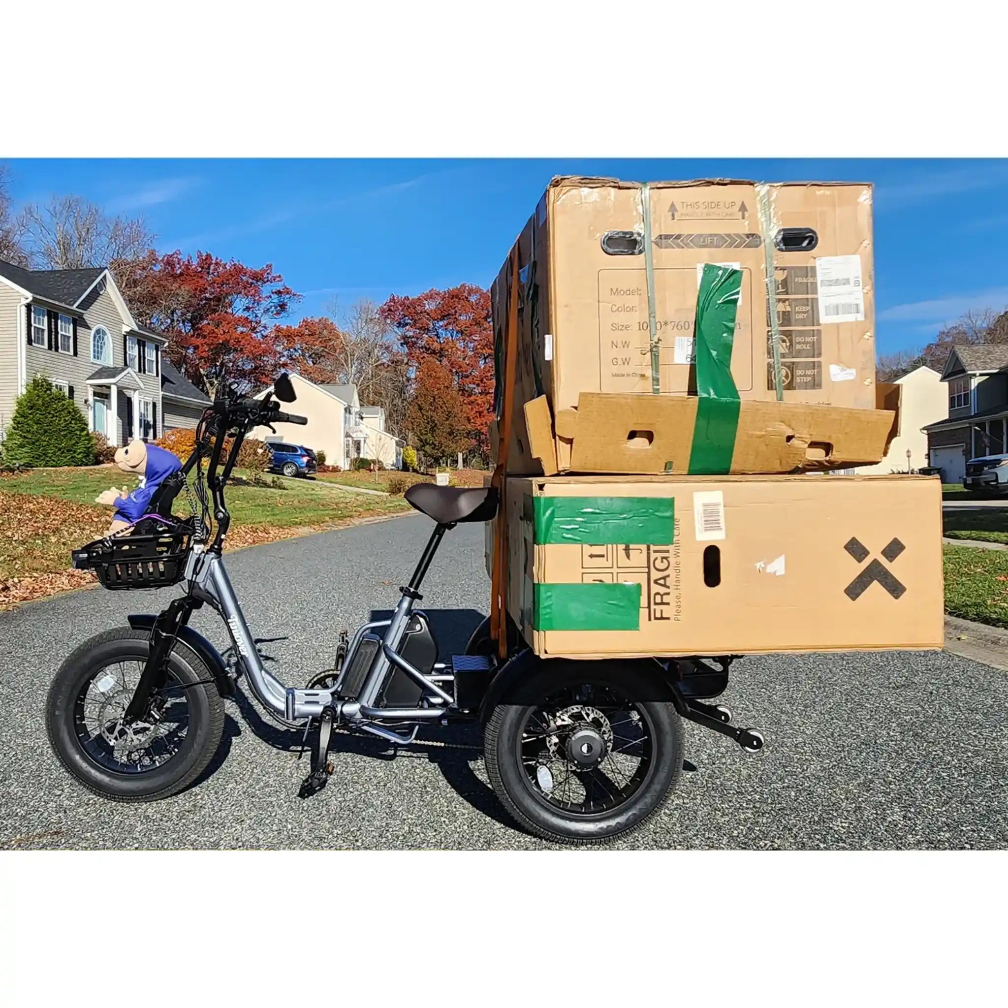 TINIOVER - Creek Pro, Electric Trike for 2 Passengers 48V 750W 20MPH