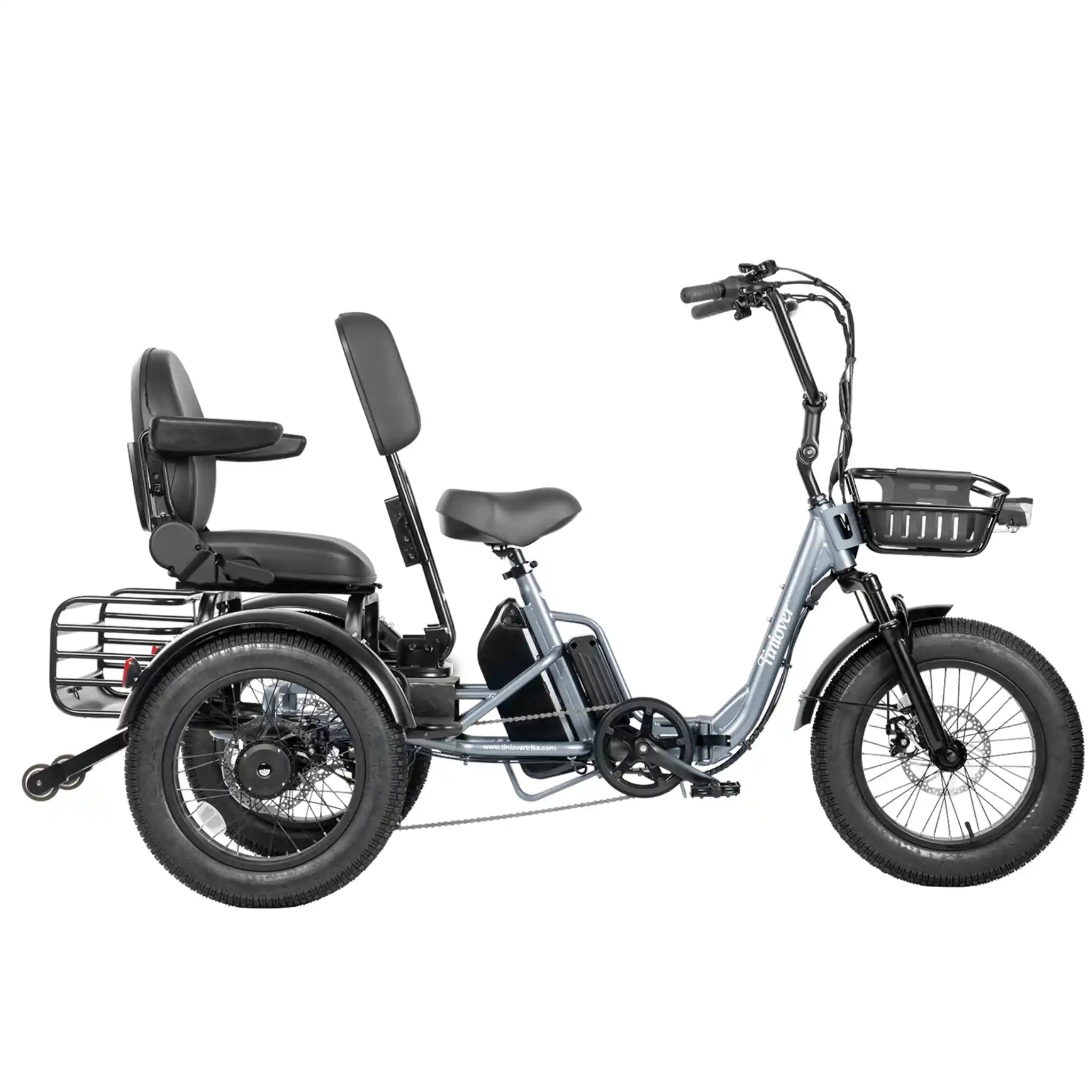 TINIOVER - Creek Pro, Electric Trike for 2 Passengers 48V 750W 20MPH