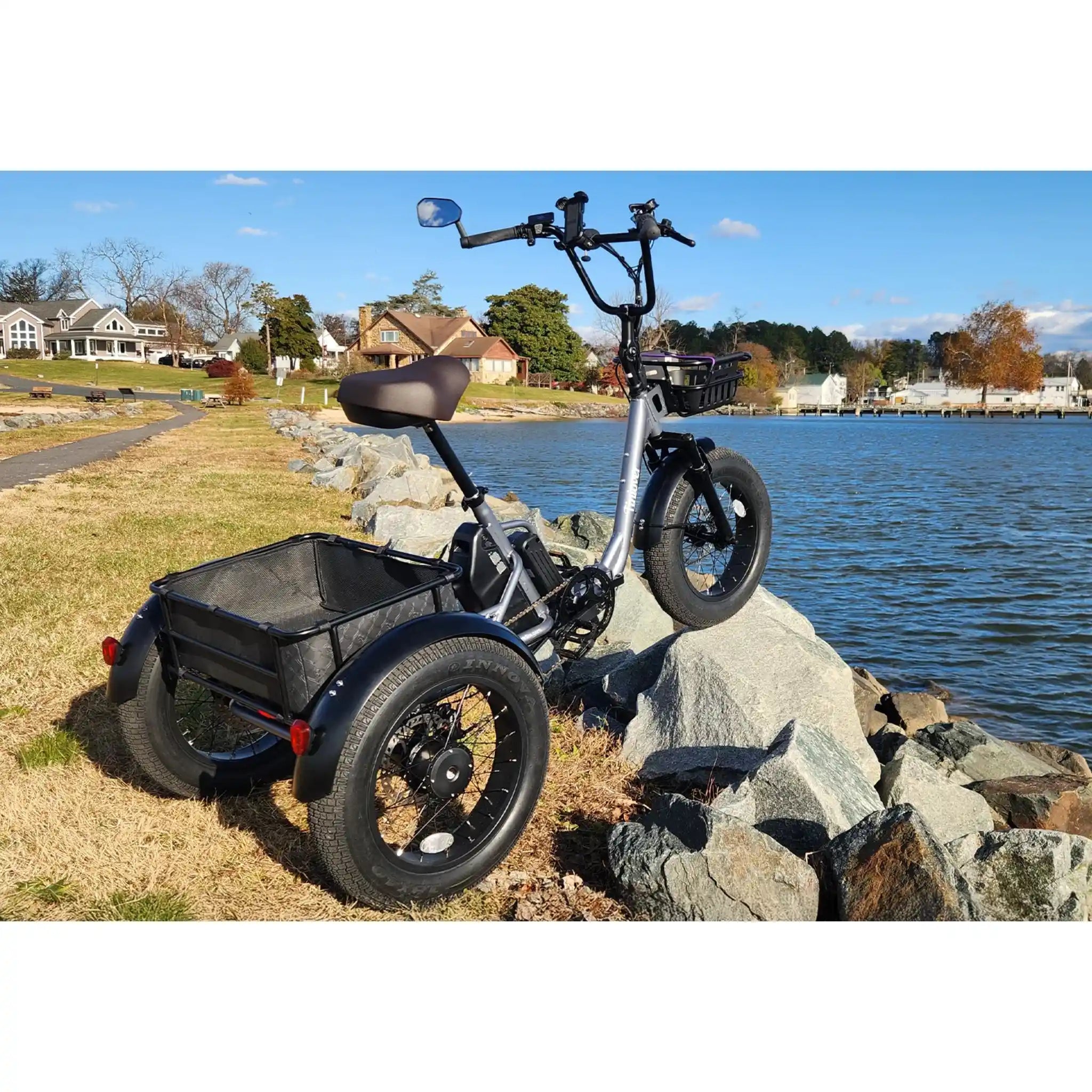 TINIOVER - Creek Pro, Electric Trike for 2 Passengers 48V 750W 20MPH