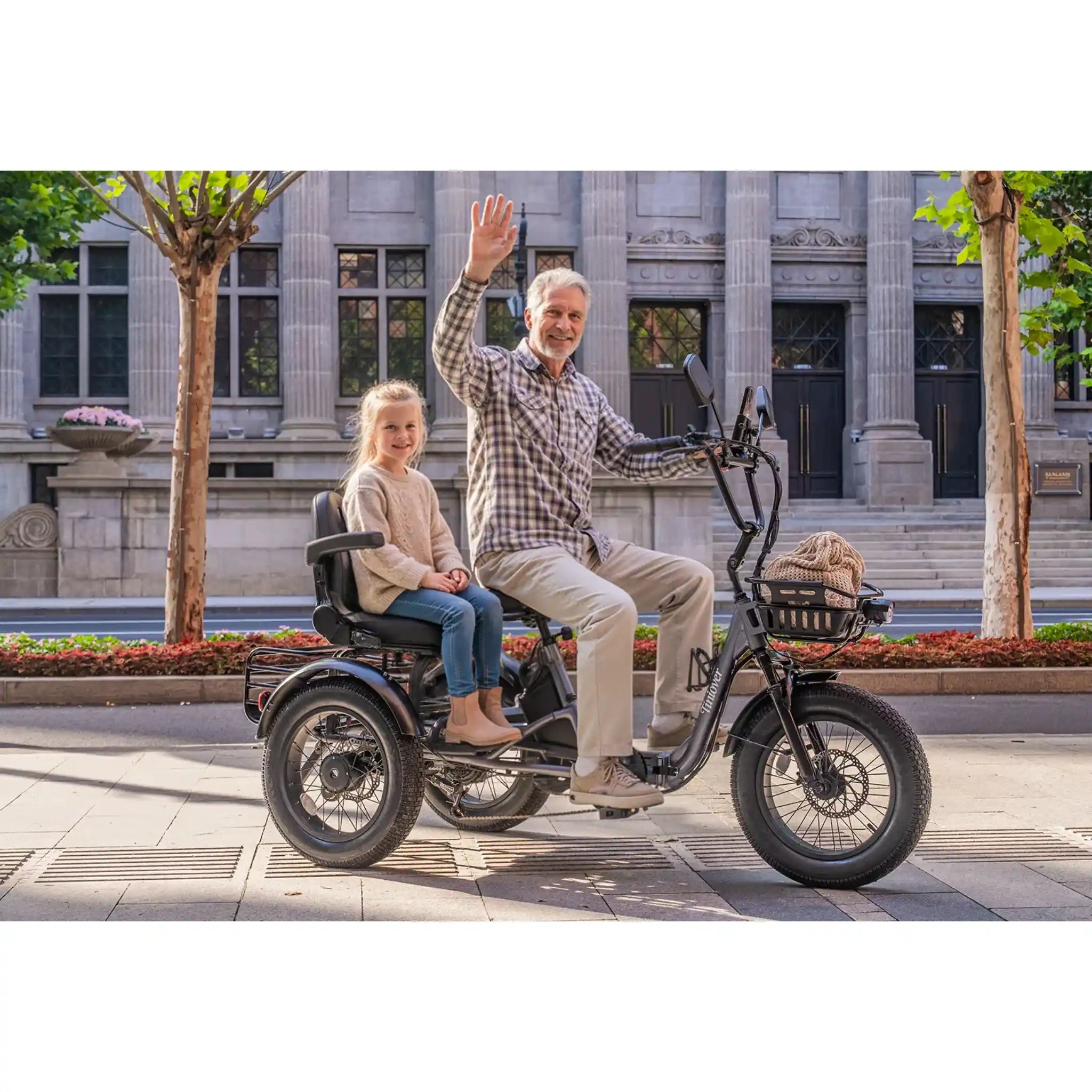 TINIOVER - Creek Pro, Electric Trike for 2 Passengers 48V 750W 20MPH