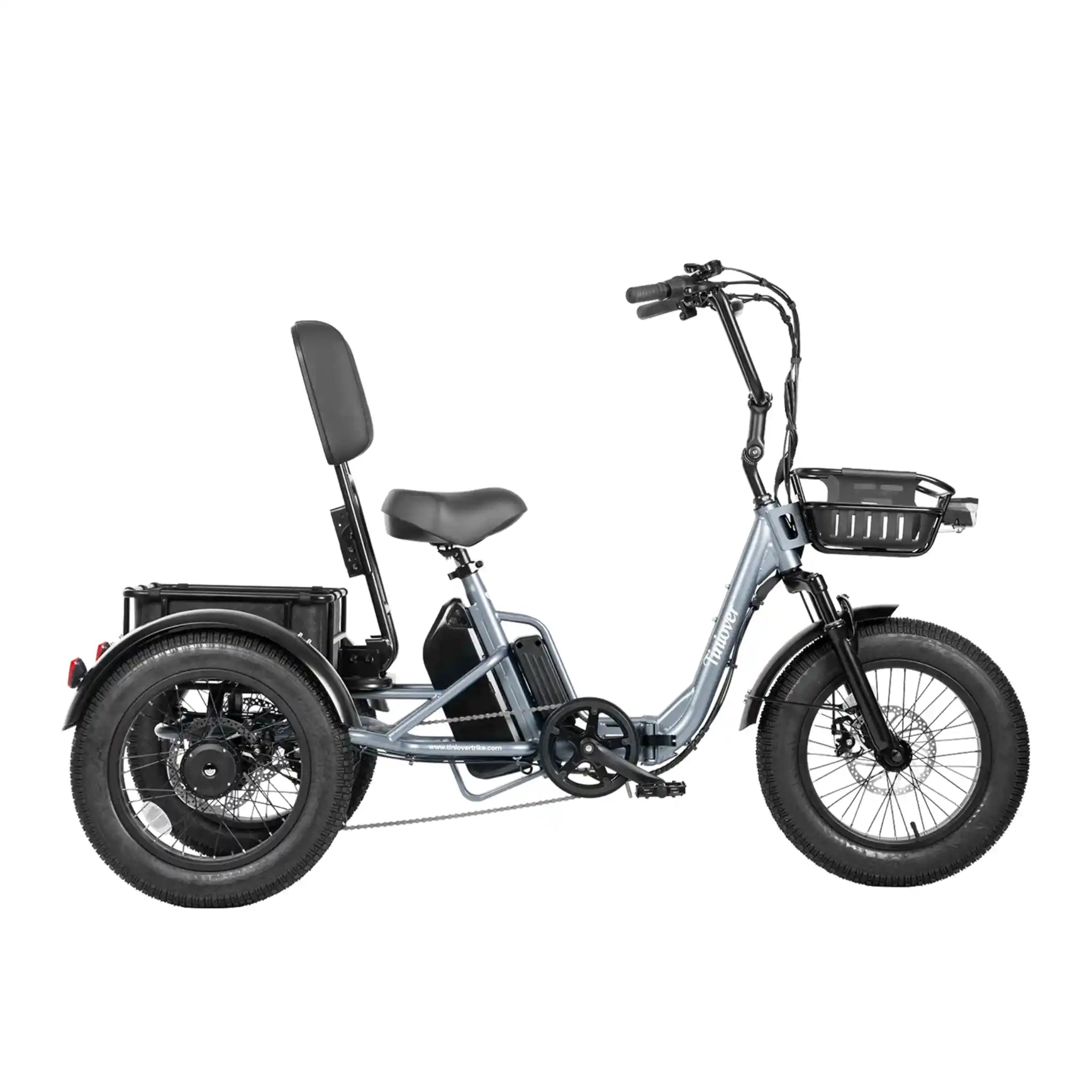 TINIOVER - Creek Pro, Electric Trike for 2 Passengers 48V 750W 20MPH