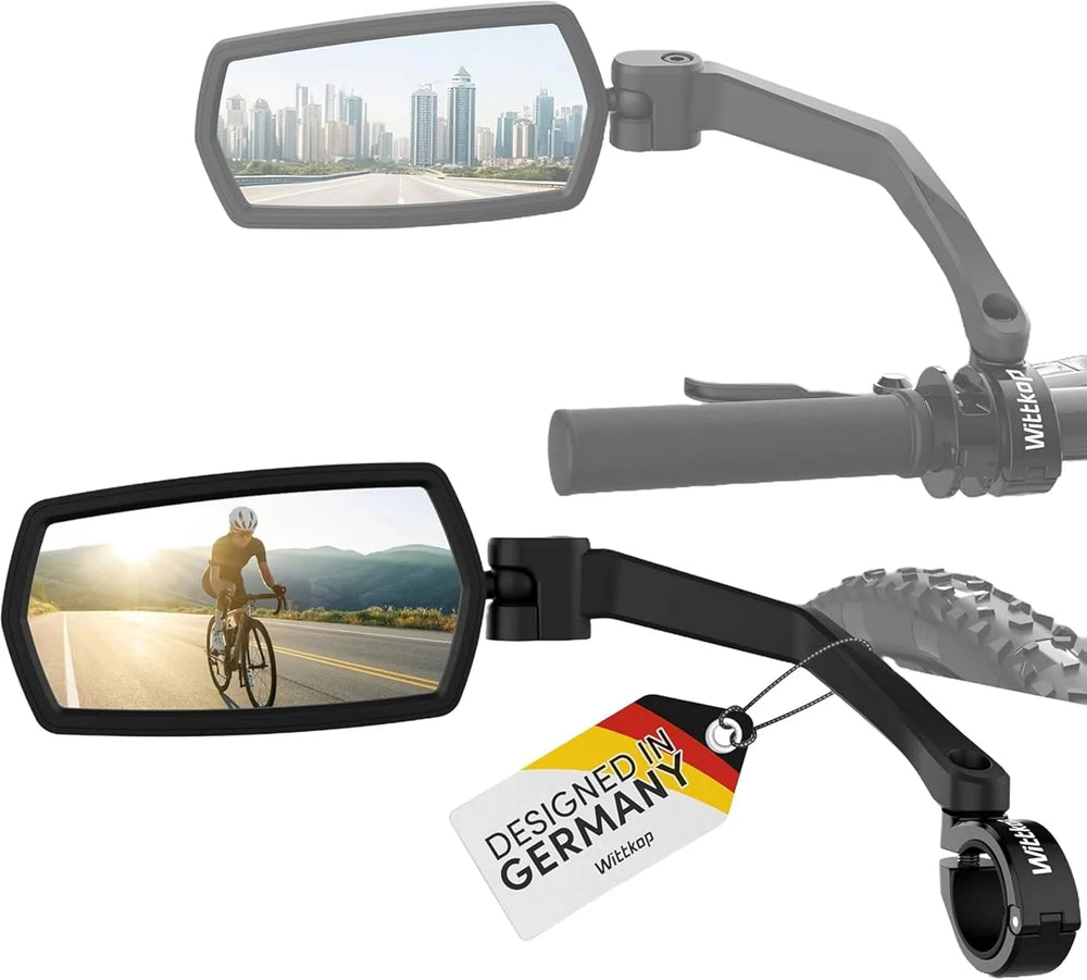 WITTKOP - Large HD 360° rotatable & foldable e-Bike mirror