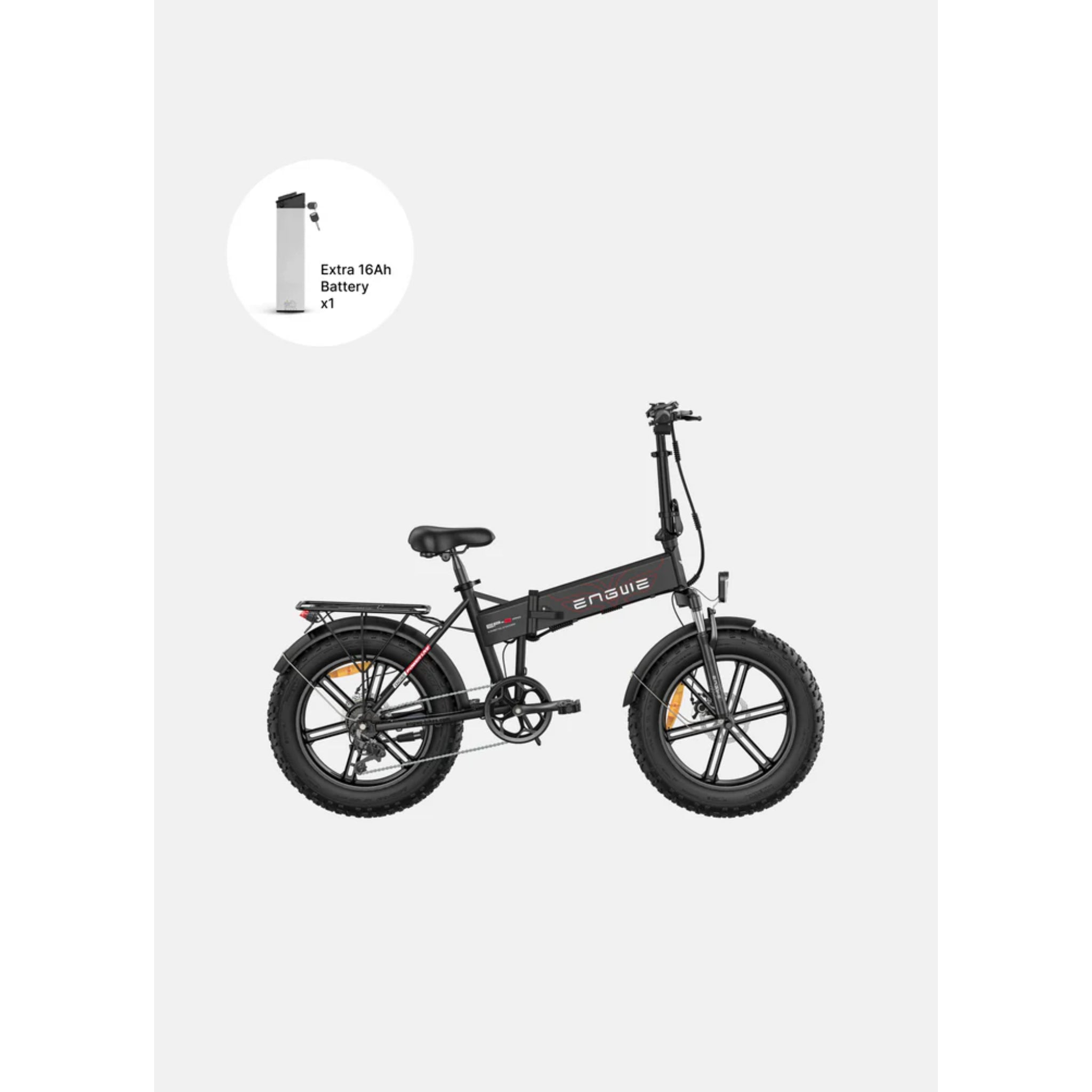ENGWE - EP-2 Pro (with Extra Battery Pack) Fat Tire Foldable Electric Bike 960W 26MPH