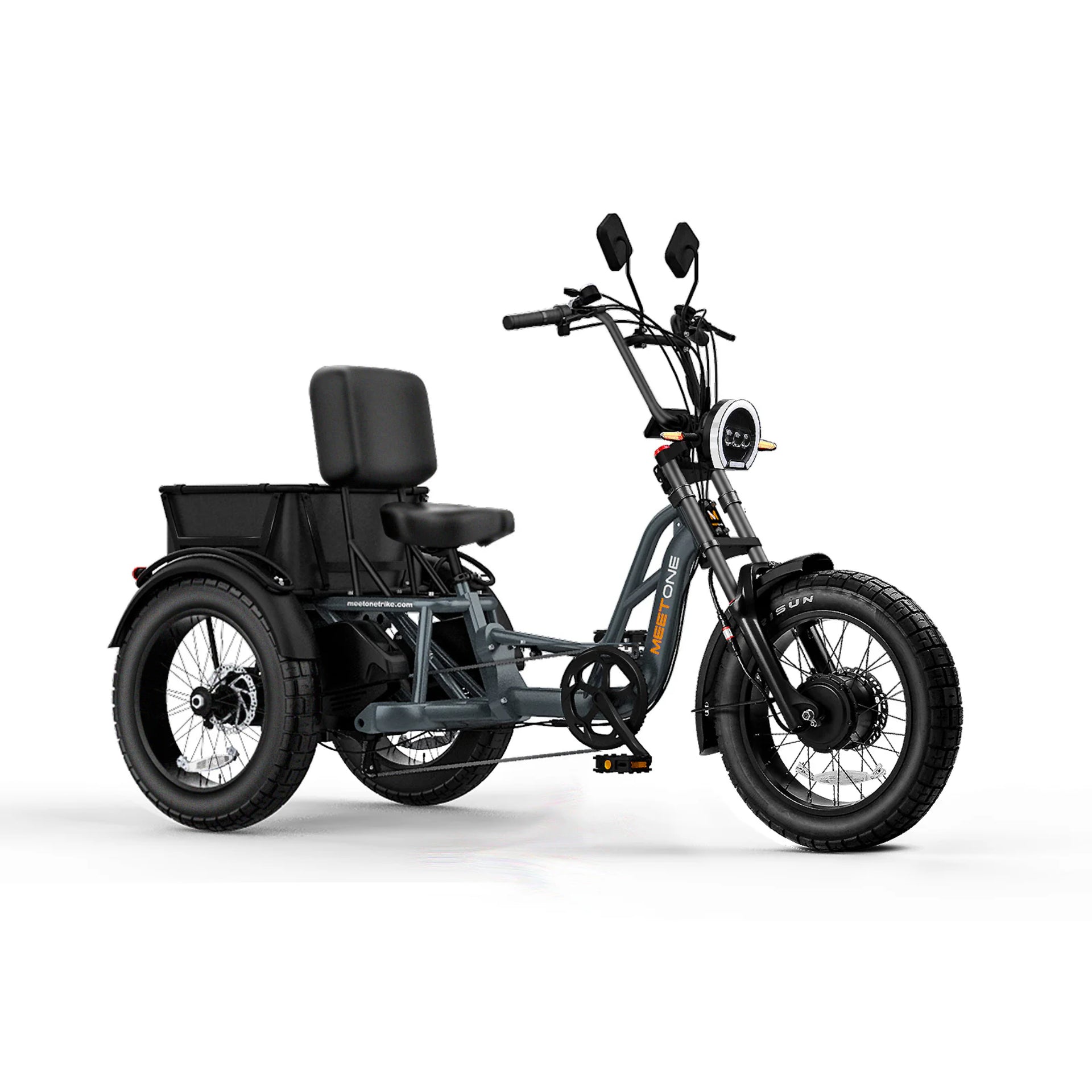 MEET ONE - Tour, Dual Motor Dual Battery Electric Trike 30Ah/1440Wh 25 MPH