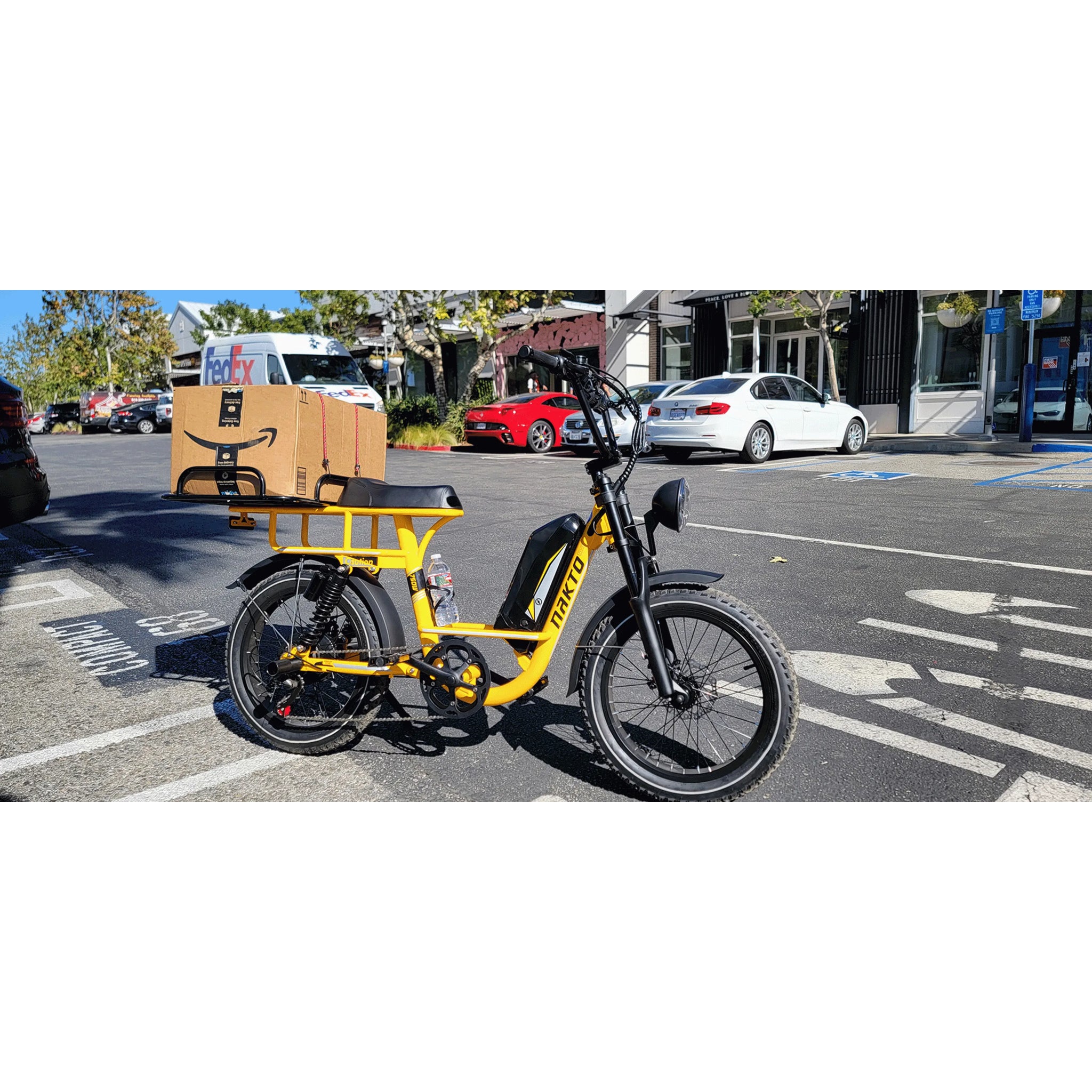 NAKTO - F4 Yellow Electric Cargo Bike 48V 750W 28MPH