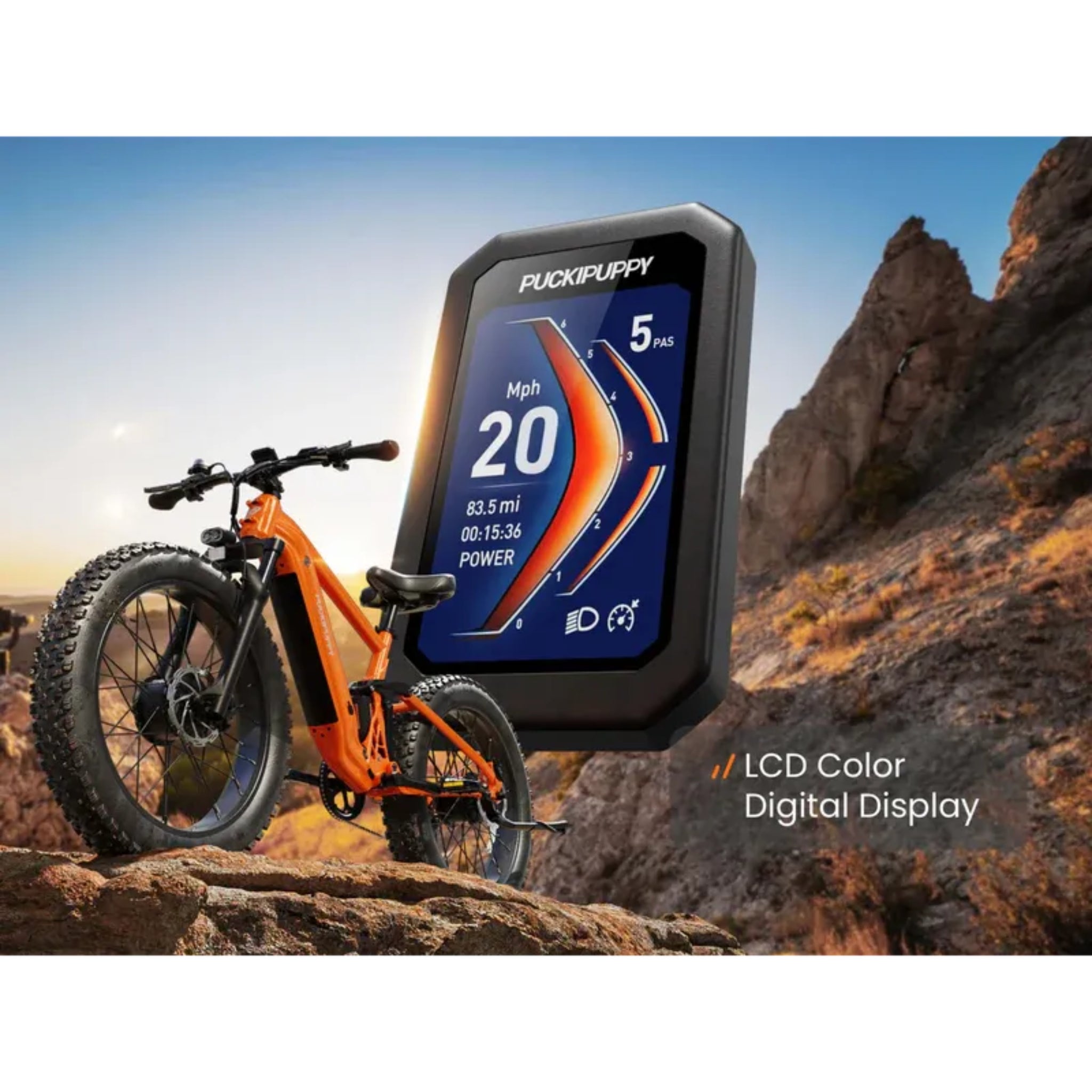 PUCKIPUPPY – GoldenR (Pro) Single/Dual-Motor Off-Road E-Bike 1100W 28MPH