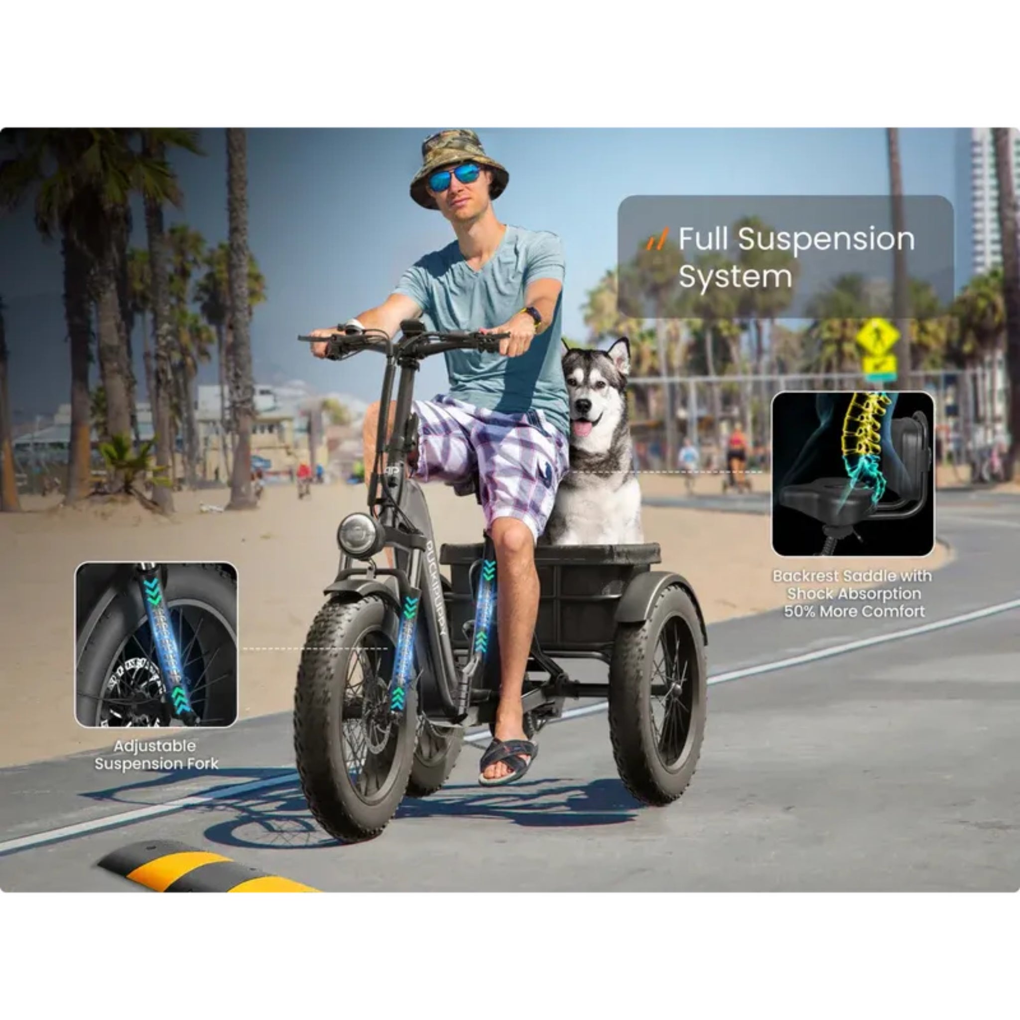 PUCKIPUPPY – Husky E-Trike 750W 15 MPH